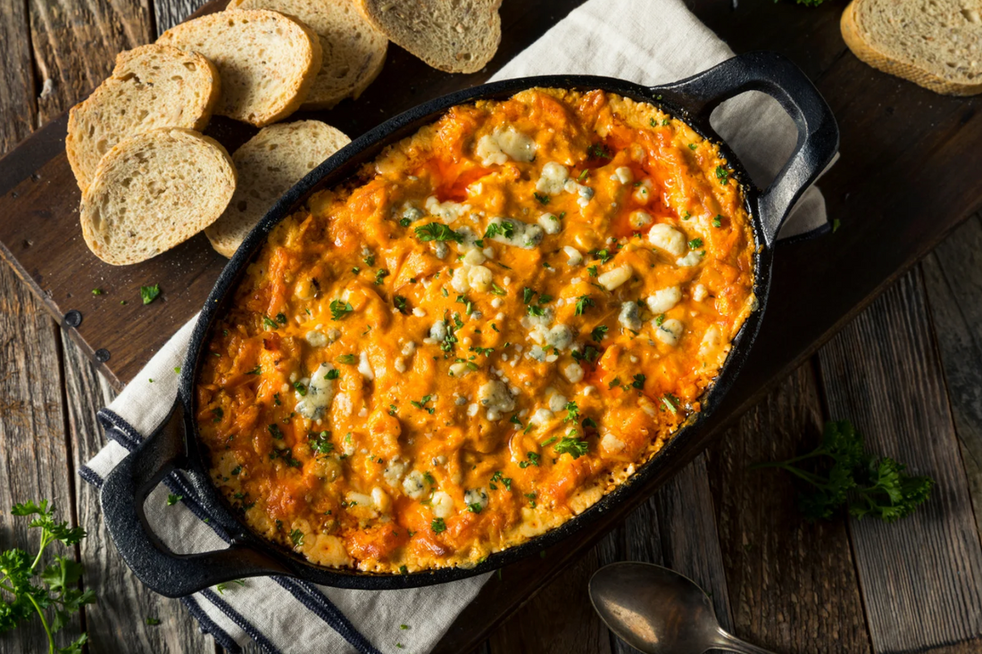 Buffalo Chicken Dip with Smoke Eaters Traditional Hot Sauce